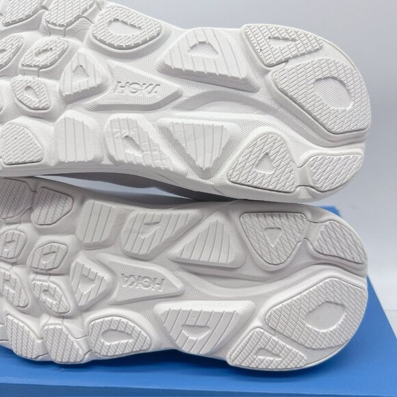 Hoka One One Clifton 10 Running Shoe Sneaker White Womens US 9.5 D Wide - Picture 12 of 13